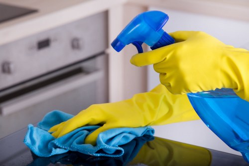 Local window cleaner working on residential windows in Wimbledon