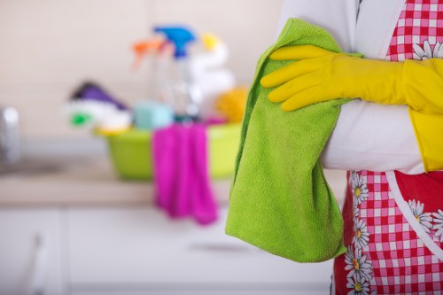 Move-out cleaning equipment ready for a Wimbledon home