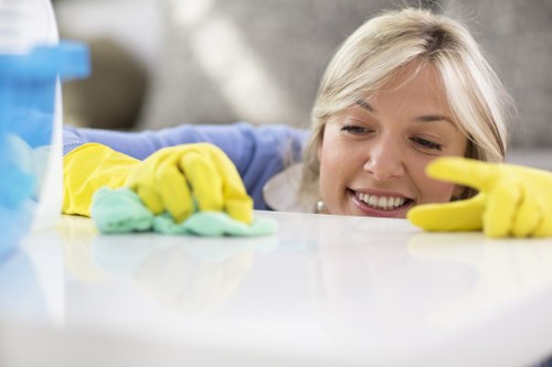 Deep cleaning of a Wimbledon kitchen during a move-out service