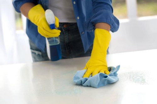 Booking and appointment confirmation concept for cleaning services
